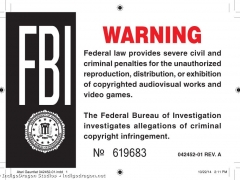 FBI Warning Label